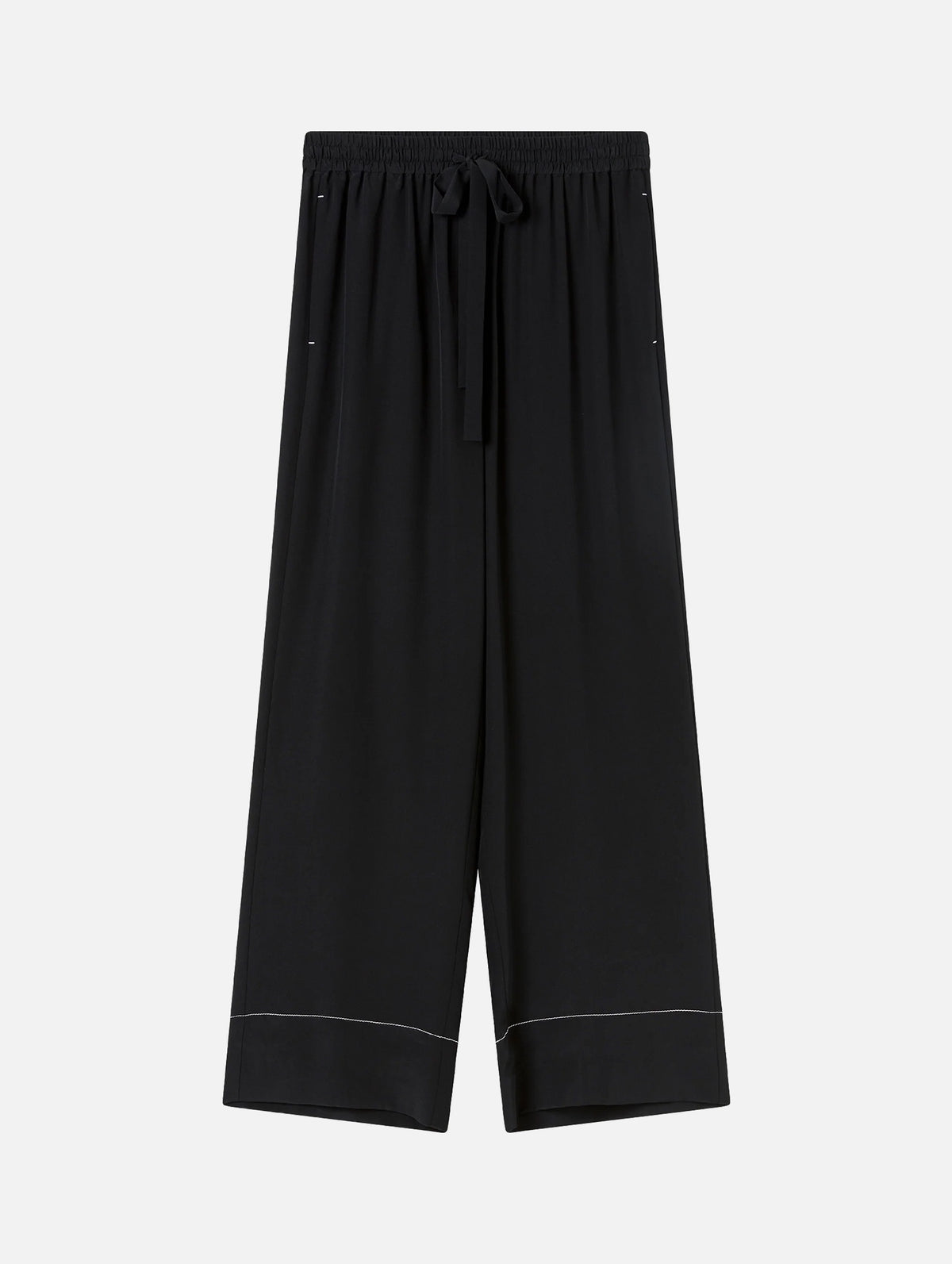 Cassini Silk Pant in Black