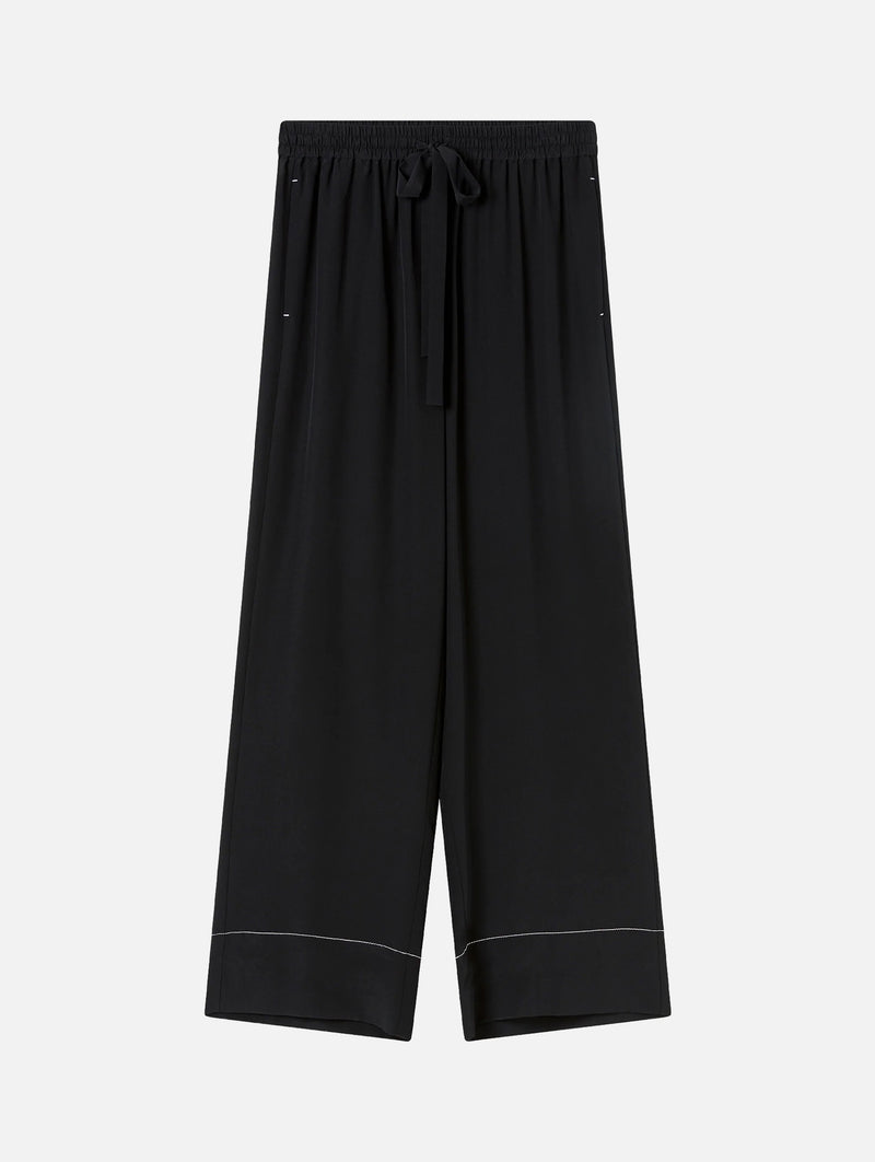Cassini Silk Pant in Black