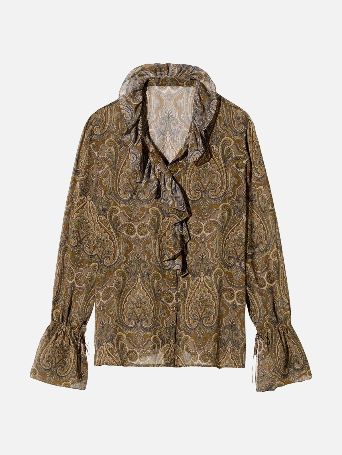 Cecily Shirt in Khaki Paisley