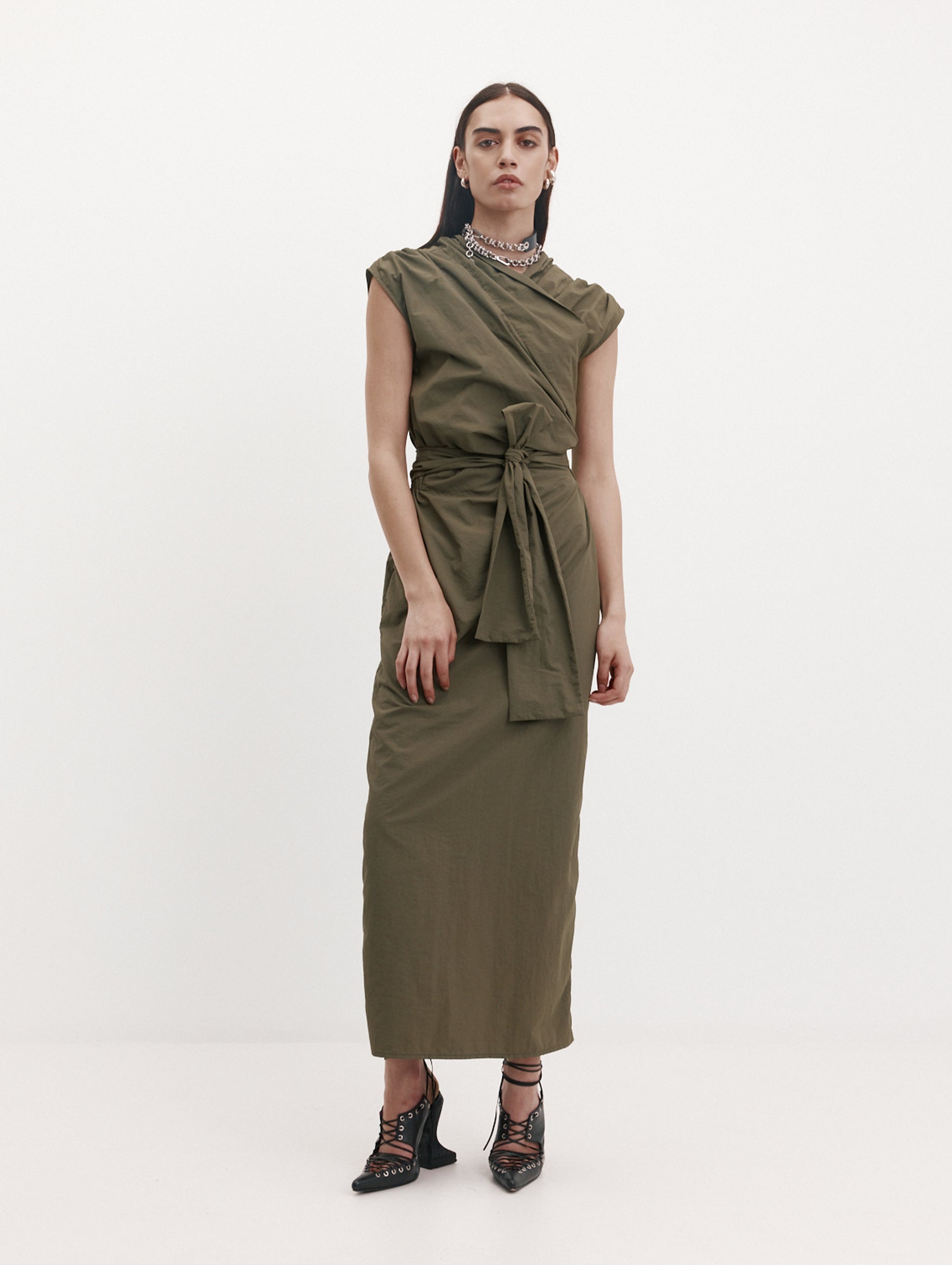 Chaimberlain Dress in Thyme