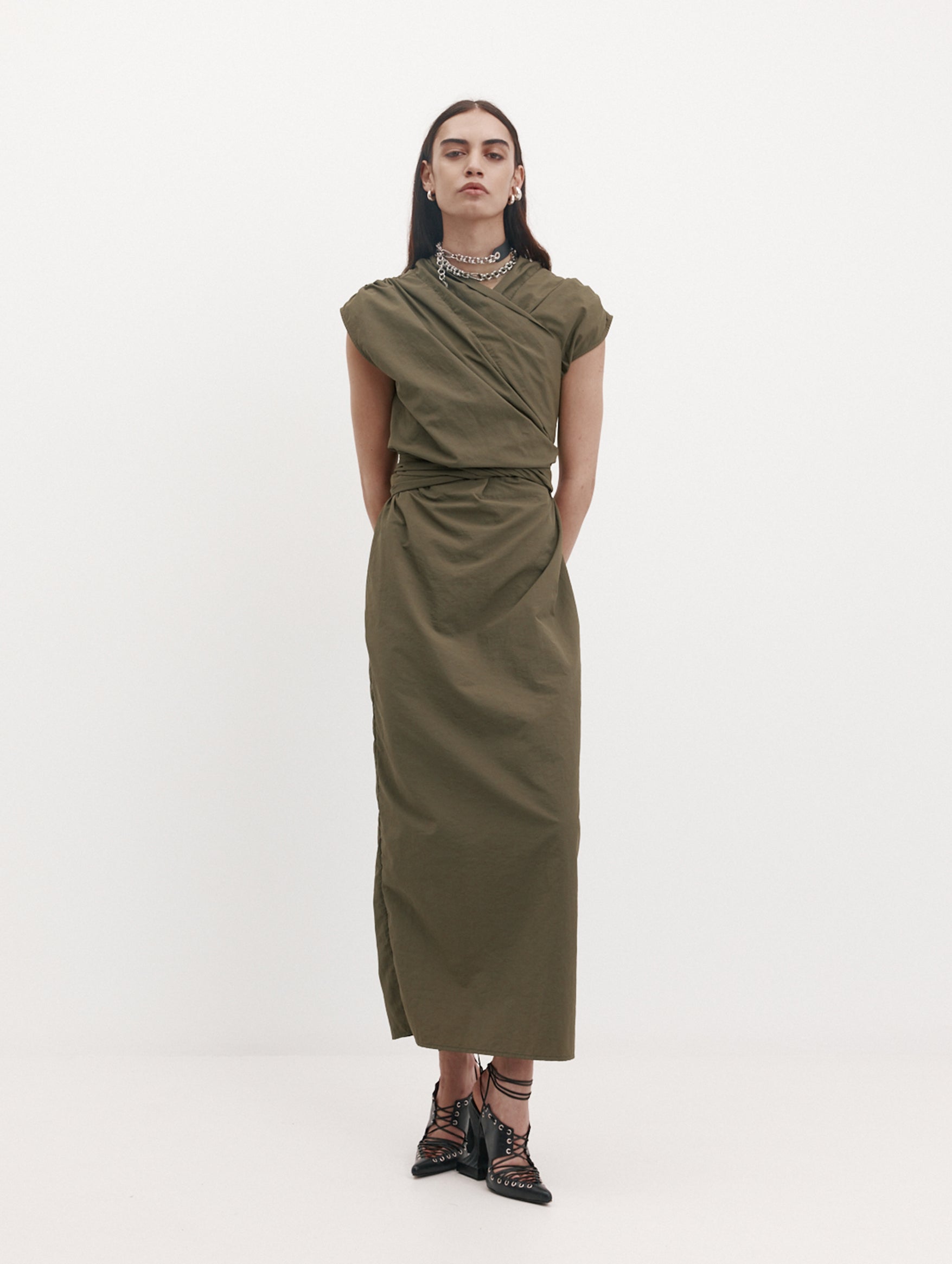 Chaimberlain Dress in Thyme
