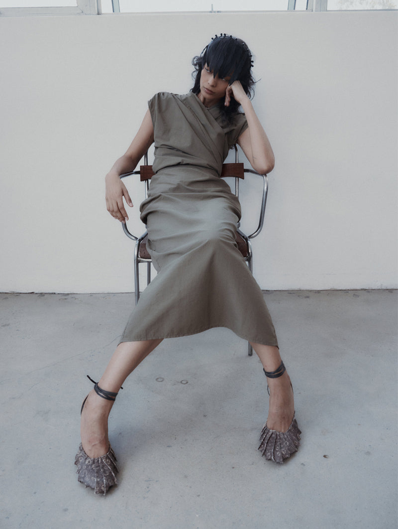 Chaimberlain Dress in Thyme