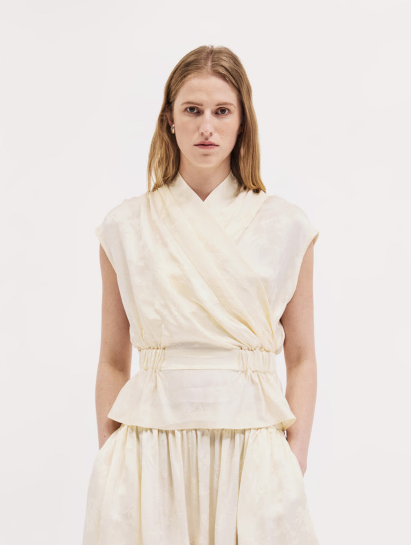 Chaimberlain Top in Ivory Tapestry
