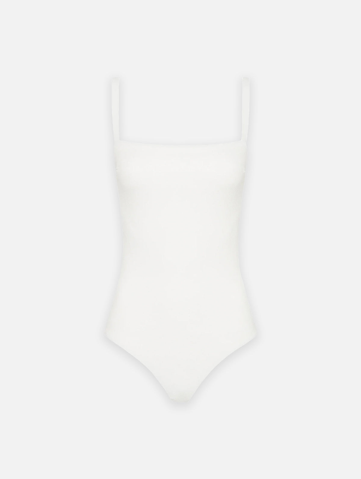 Square Maillot in Chalk Crinkle