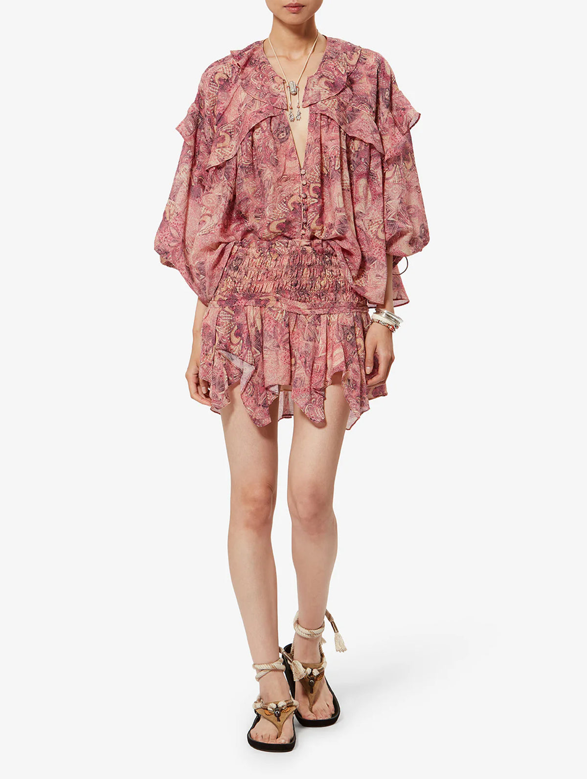 Charis Silk Blouse in Pink