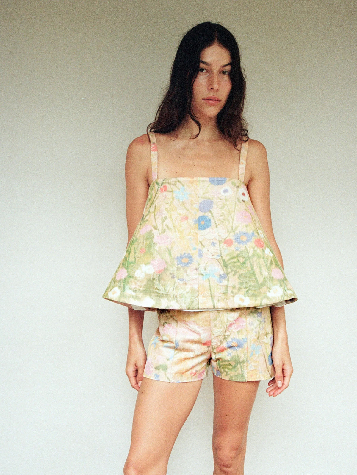 Chasing the Sun Top in Pressed Flowers