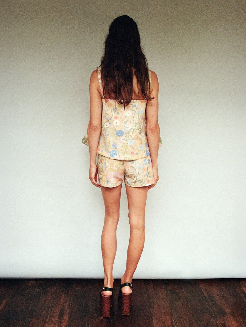 Chasing the Sun Top in Pressed Flowers