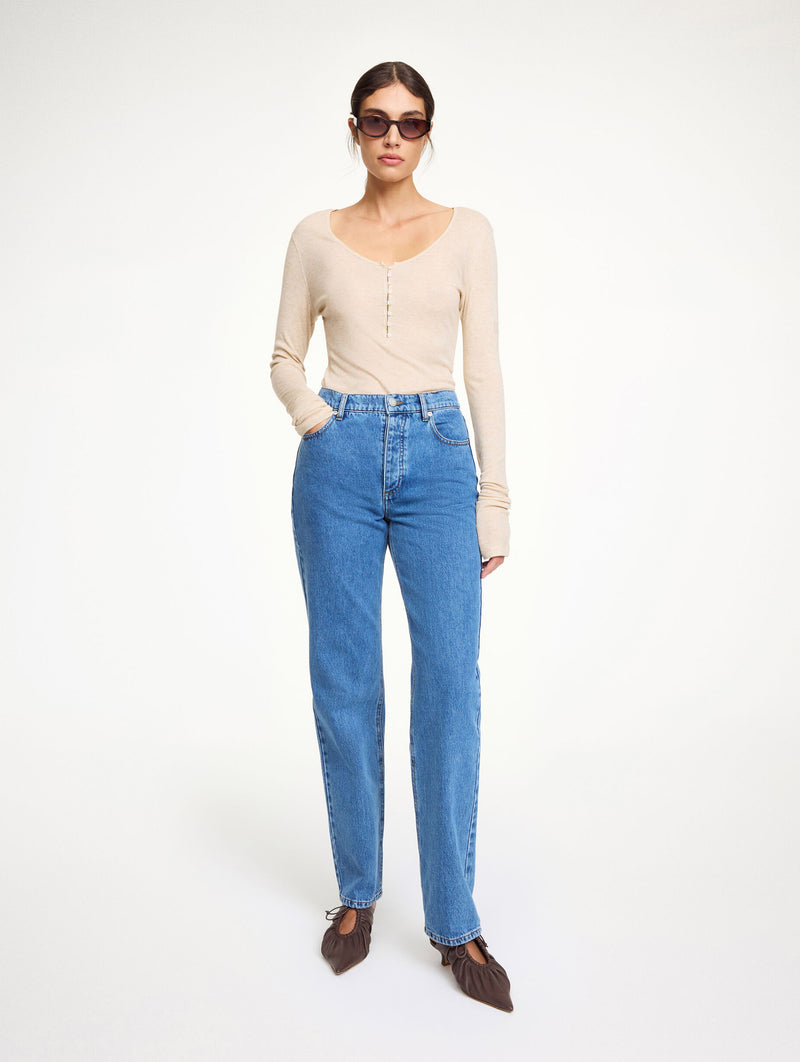 Chicago Jean in Mid Denim Blue