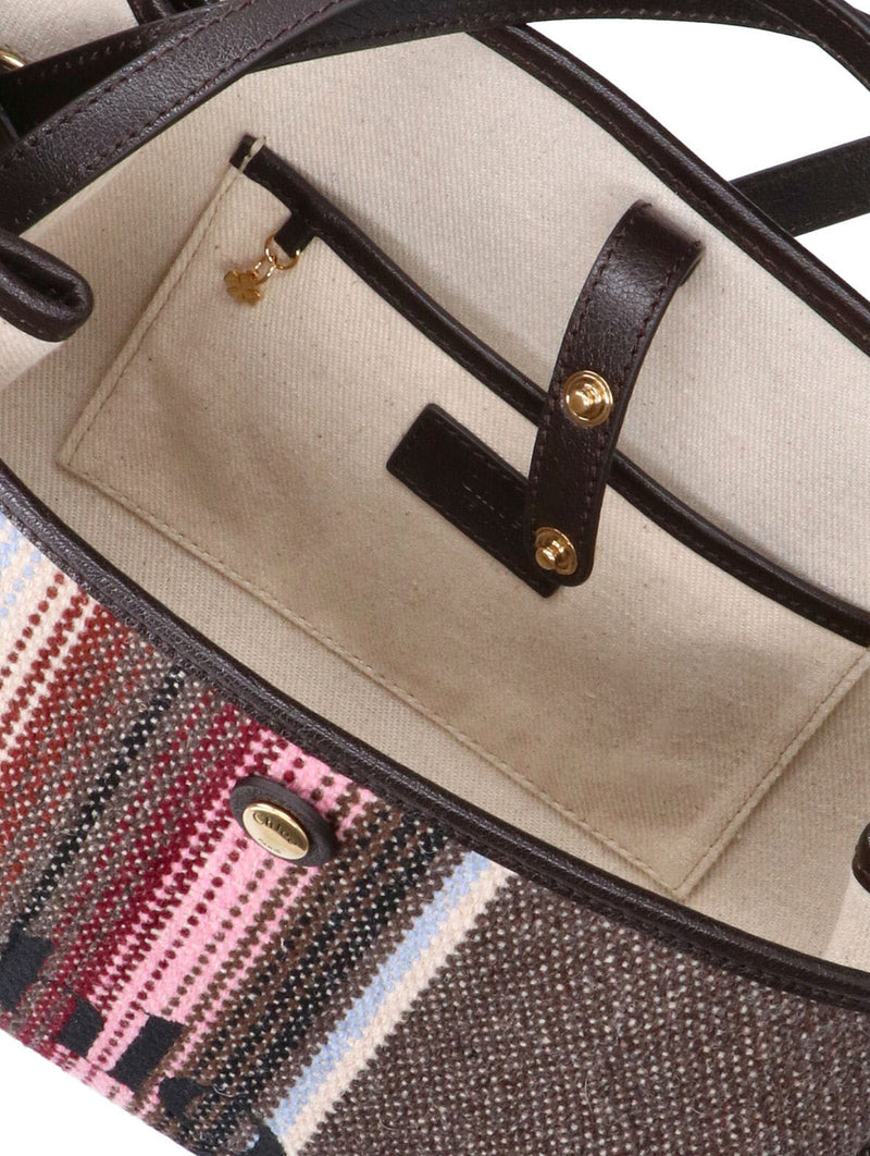 Small Chloé Clover Double Carry Bag in Kohl Brown