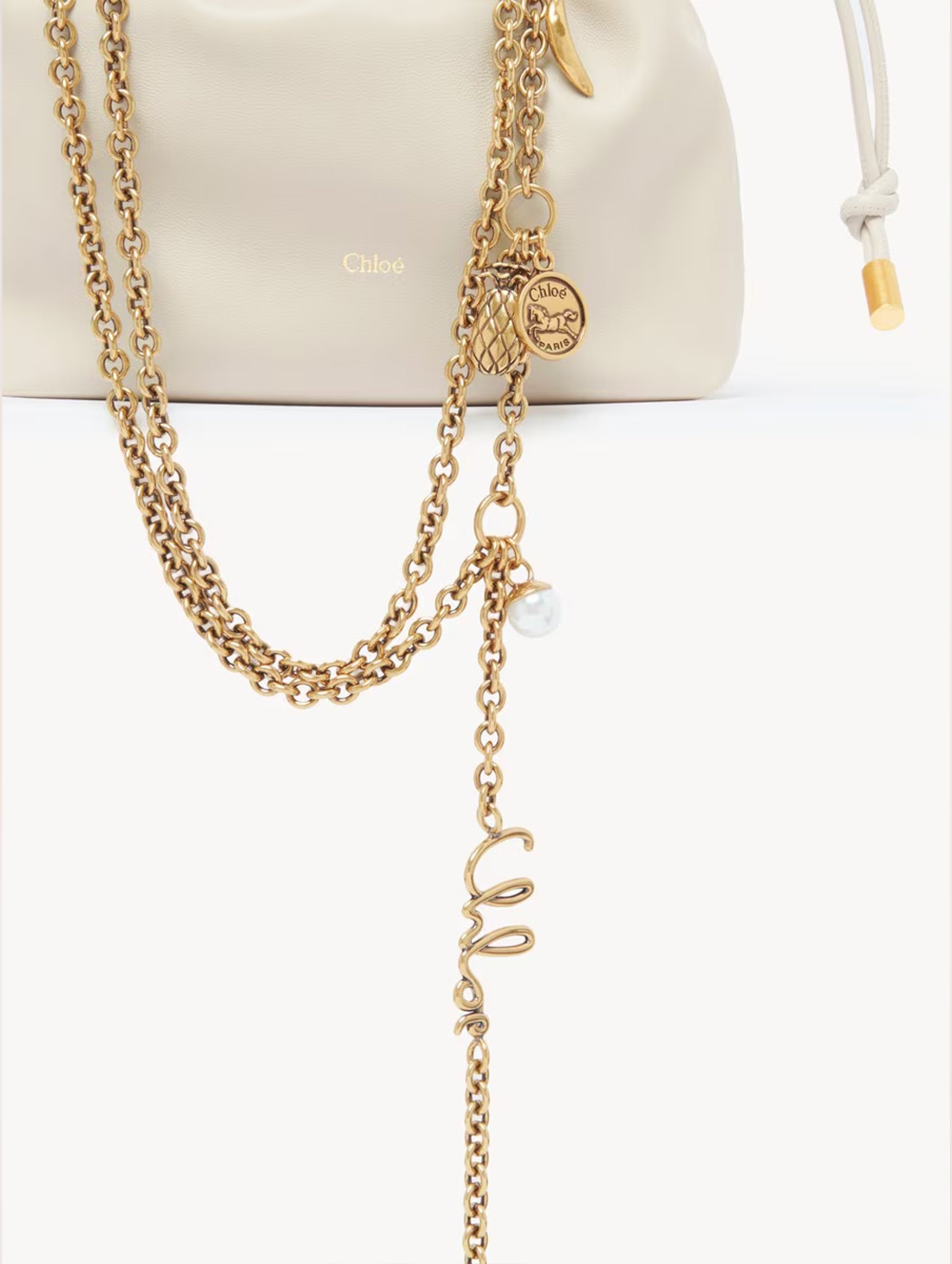 Chloé Icons Mini Shoulder Bag in Cloudy Cream