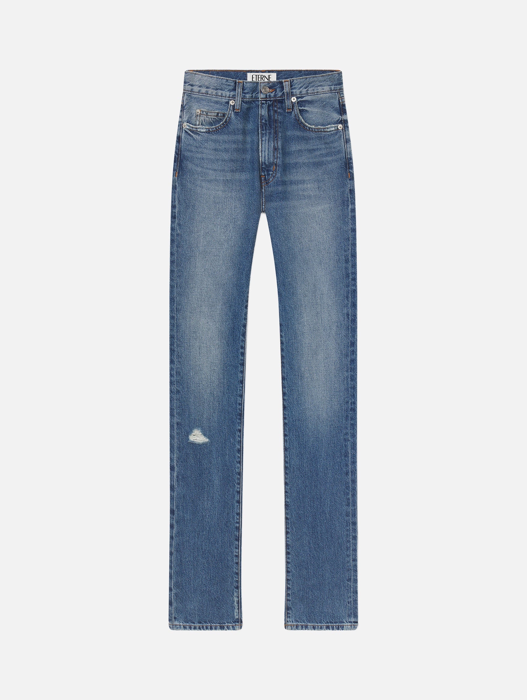Chloe Straight Jean in Medium Indigo