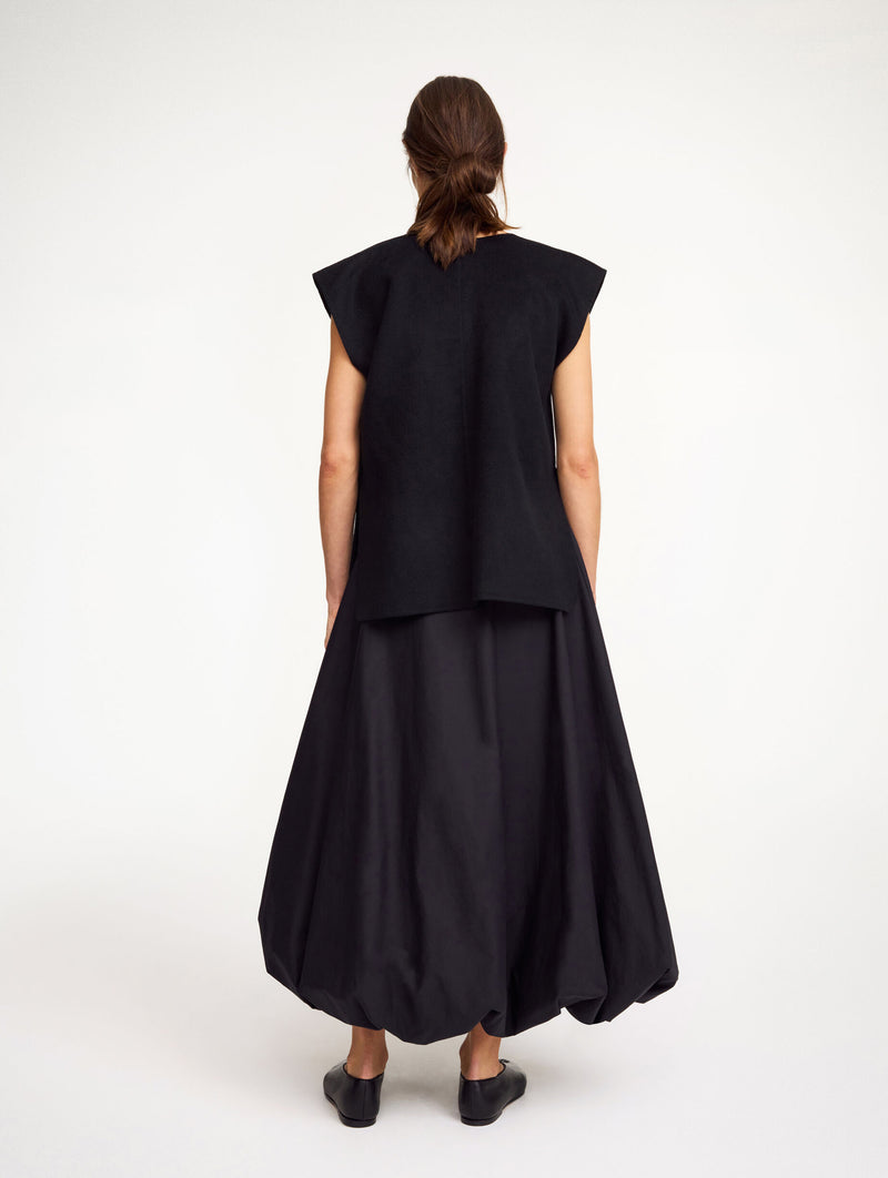 Cilia Wool Vest in Black