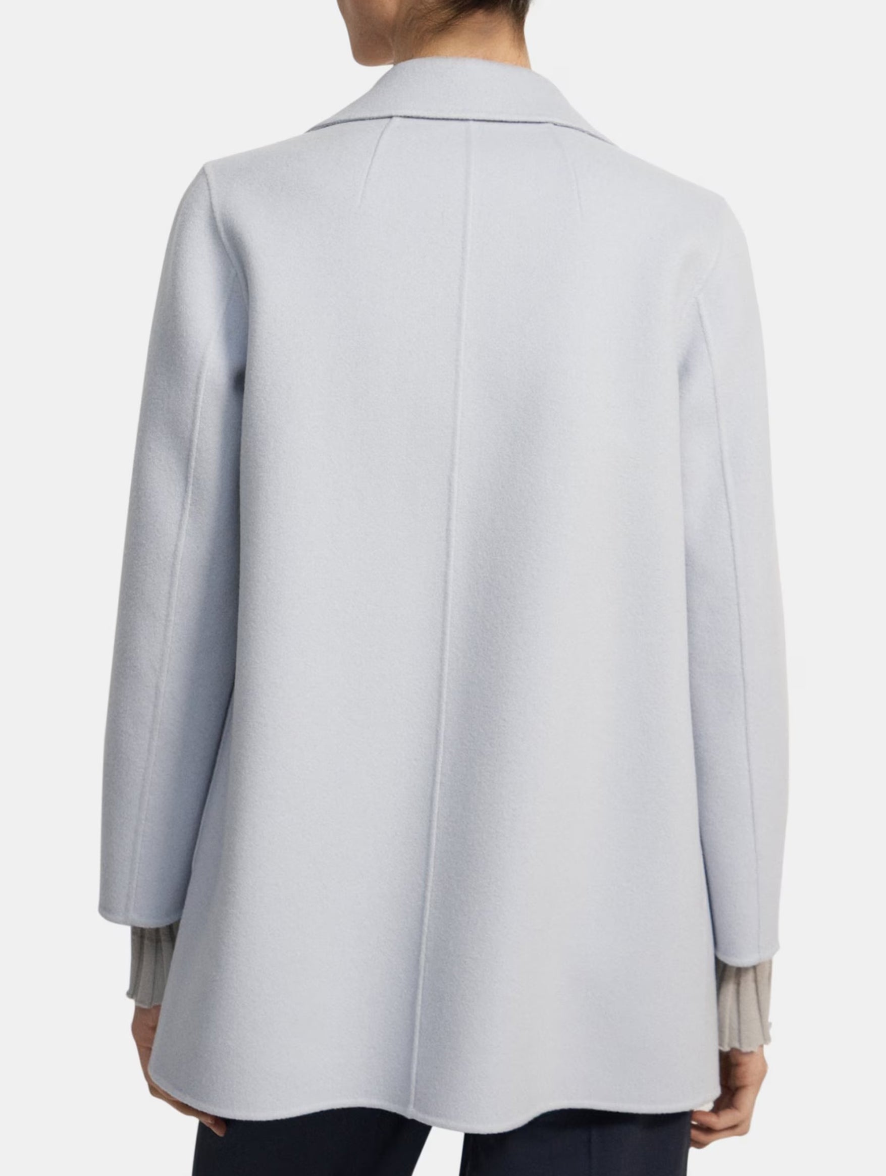 Clairene Wool Cashmere Coat in Harbour Mist