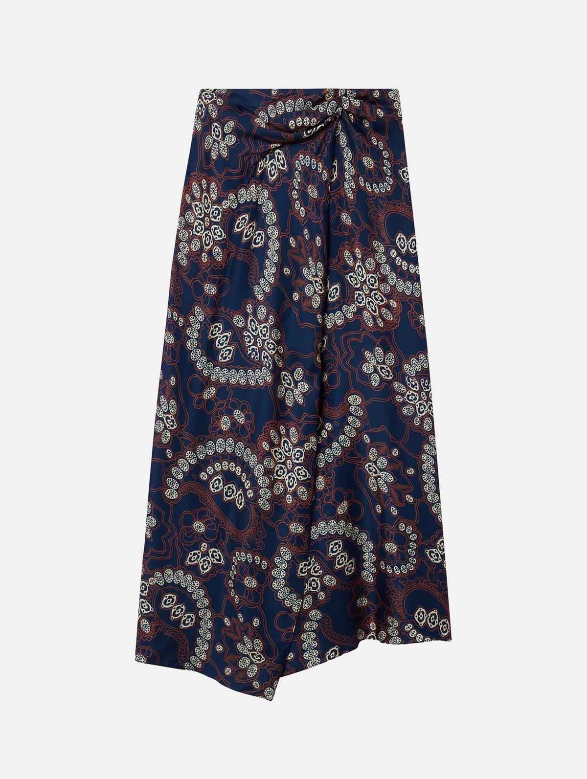 Clara Paisley Skirt in Navy