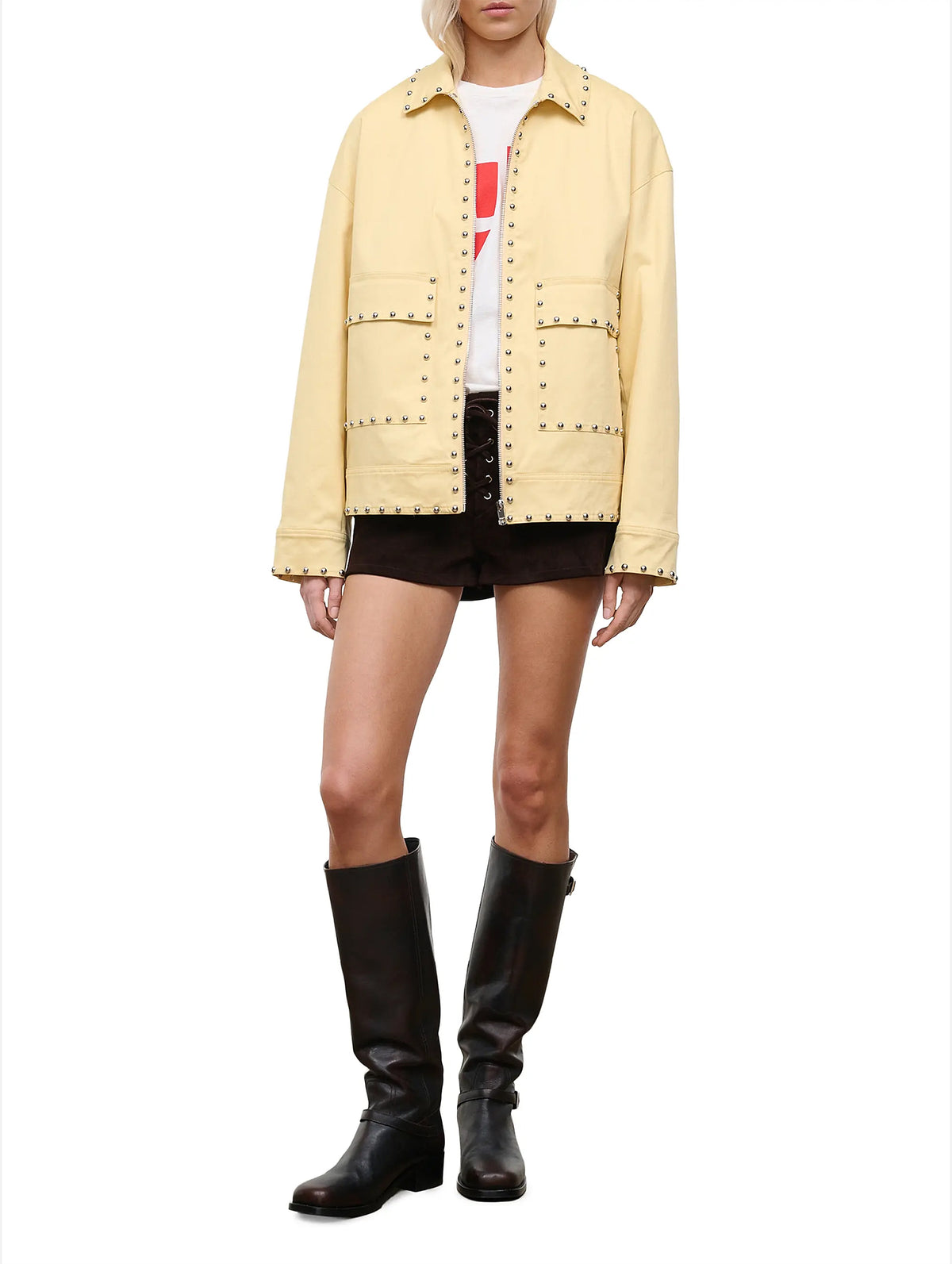 Clarke Jacket in Butter Studs