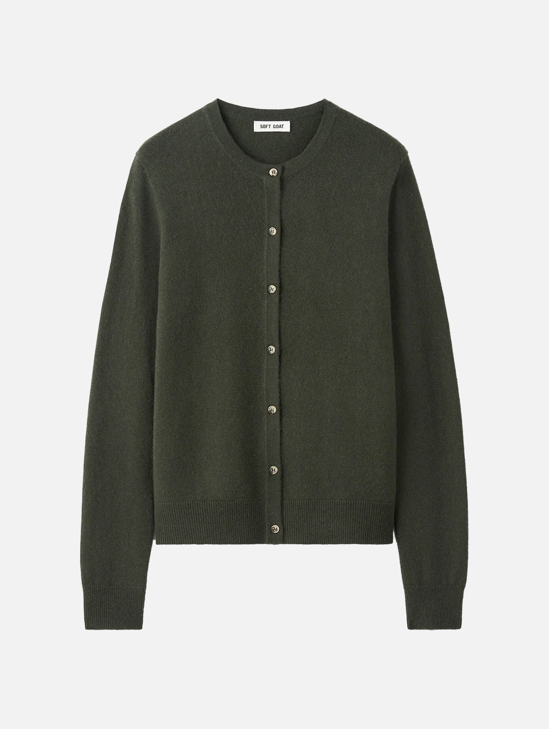 Classic Cashmere Cardigan in Hunter Green