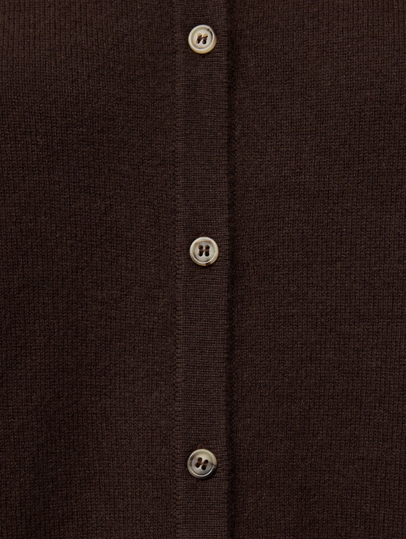 Classic Cashmere Cardigan in Mocha