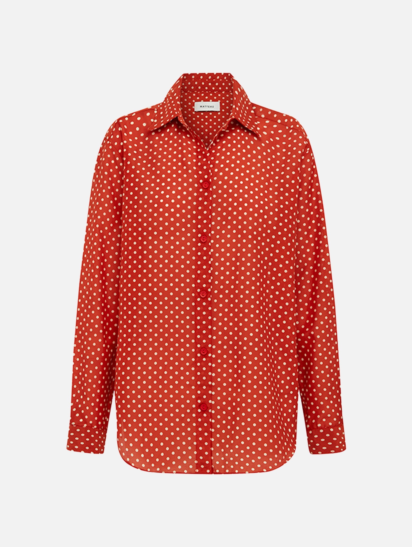 Classic Shirt in Polka Dot Tomato