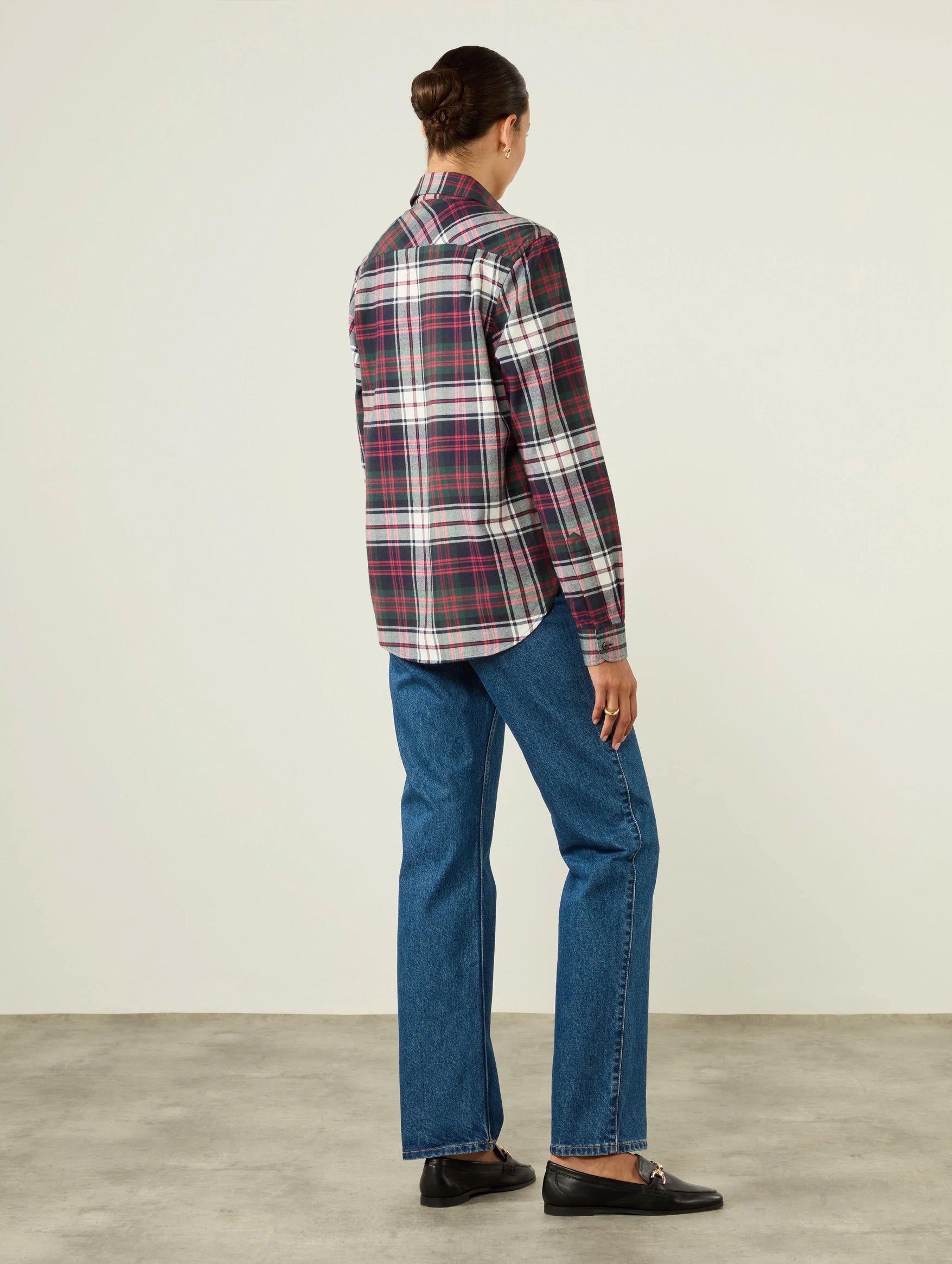 The Classic Shirt in White & Red Plaid