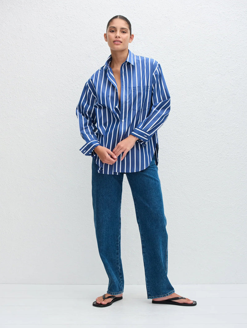 Classic Stripe Shirt in Marine Stripe