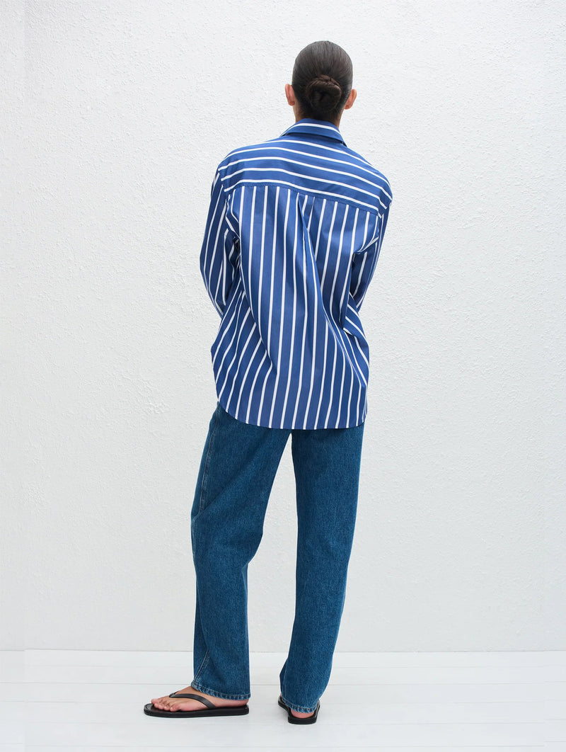 Classic Stripe Shirt in Marine Stripe