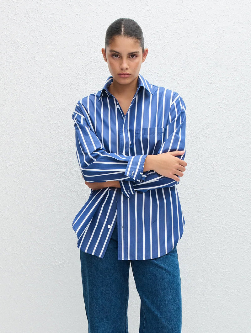 Classic Stripe Shirt in Marine Stripe