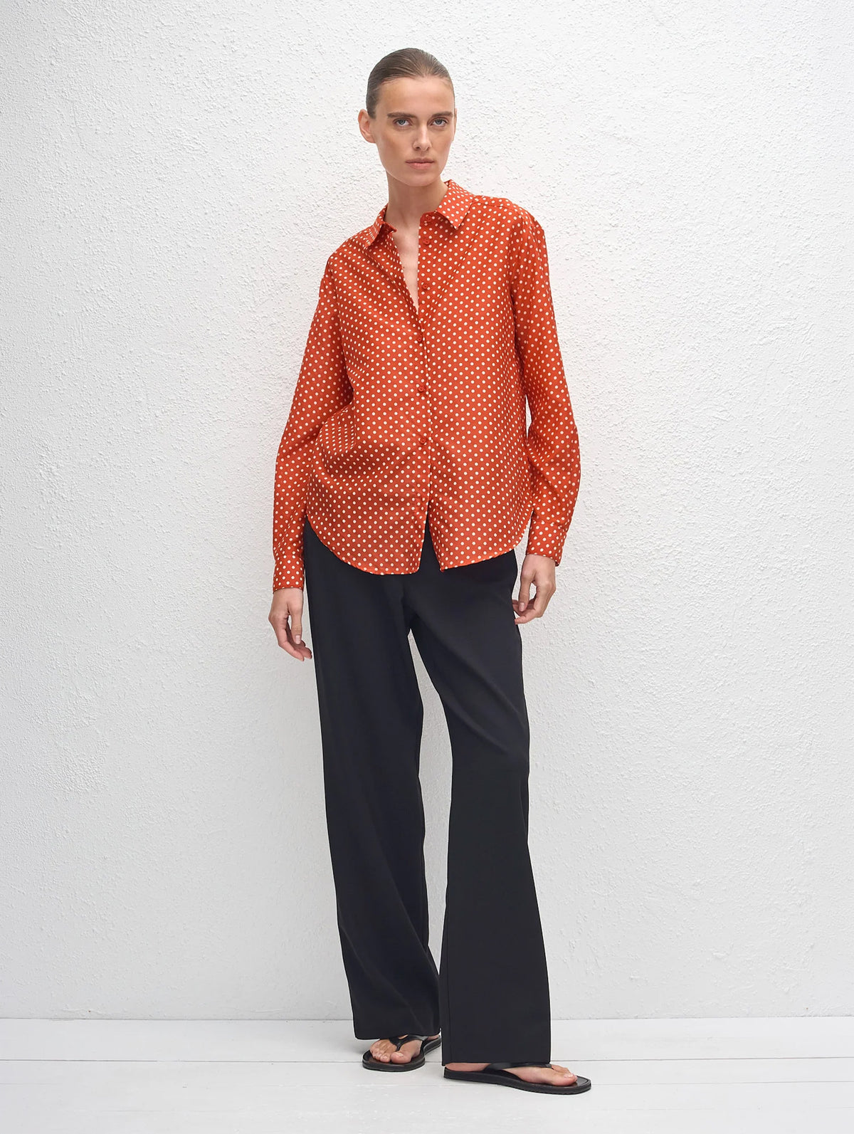 Classic Shirt in Polka Dot Tomato