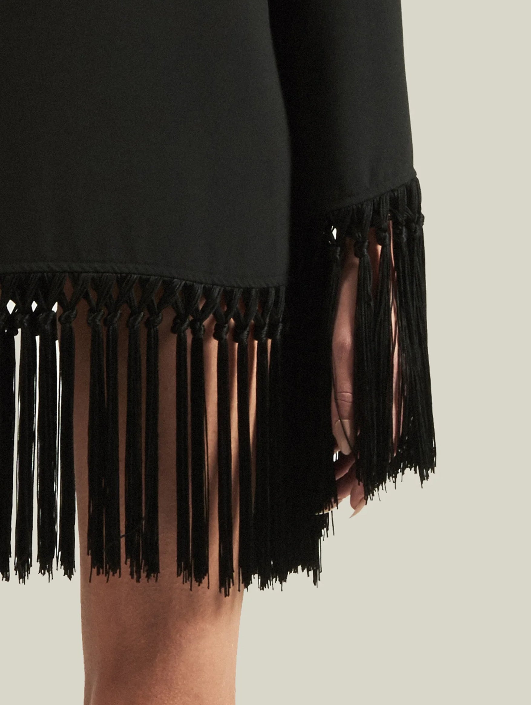 Claudia Fringe Dress in Black