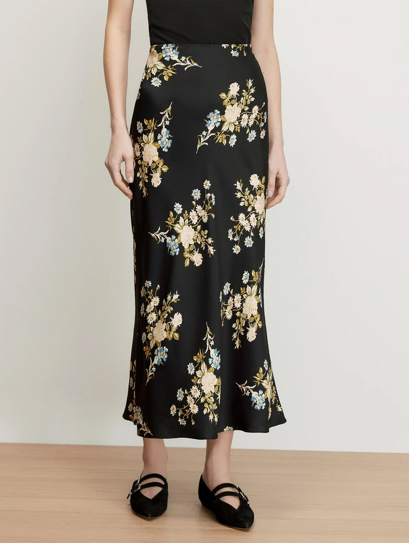 Clover Skirt in Black Floral