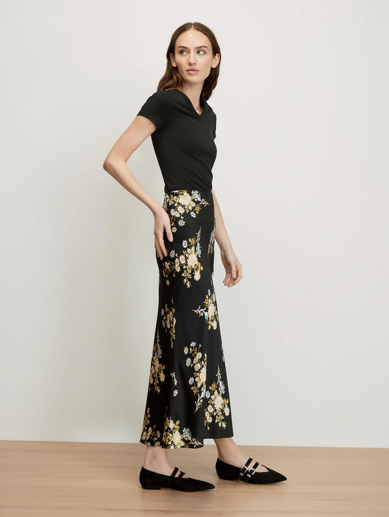 Clover Skirt in Black Floral