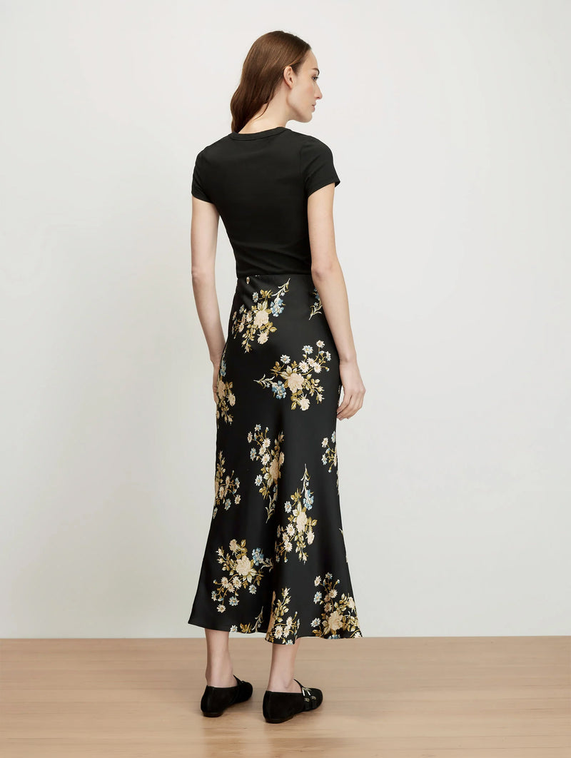 Clover Skirt in Black Floral