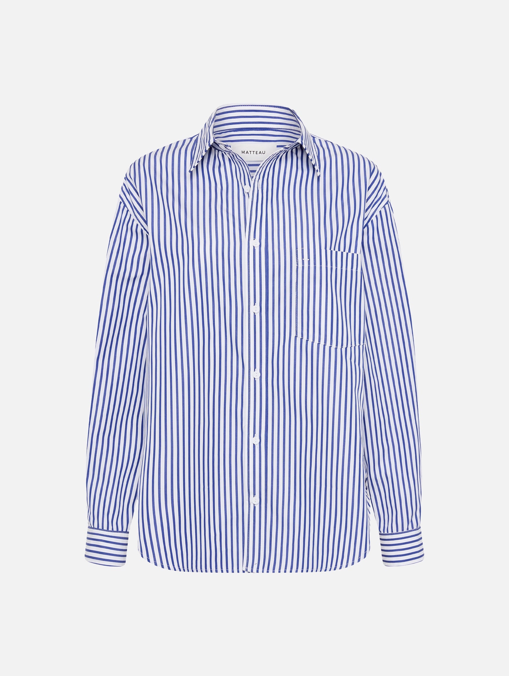 Classic Stripe Shirt in Cobalt Stripe