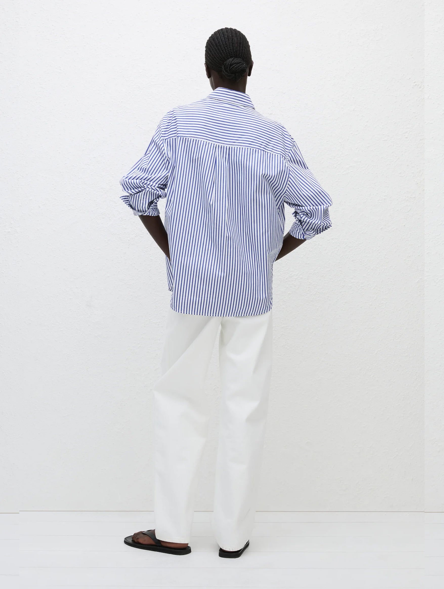 Classic Stripe Shirt in Cobalt Stripe