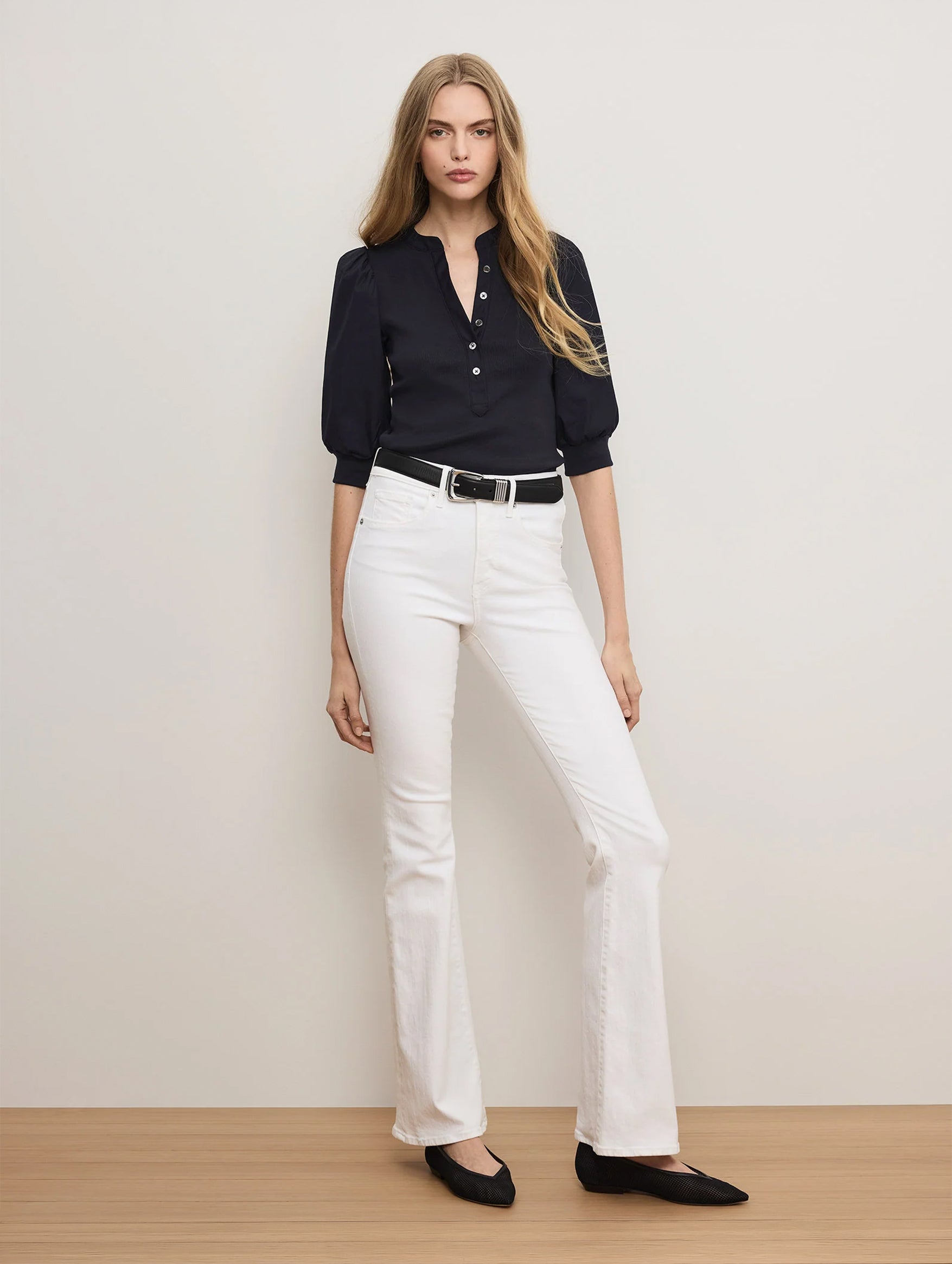 Coralee Top in Navy