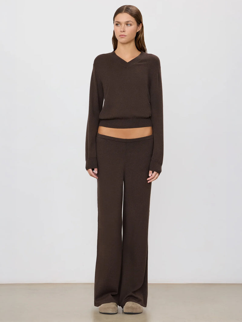 Cotton Cashmere Lounge Pant in Mushroom