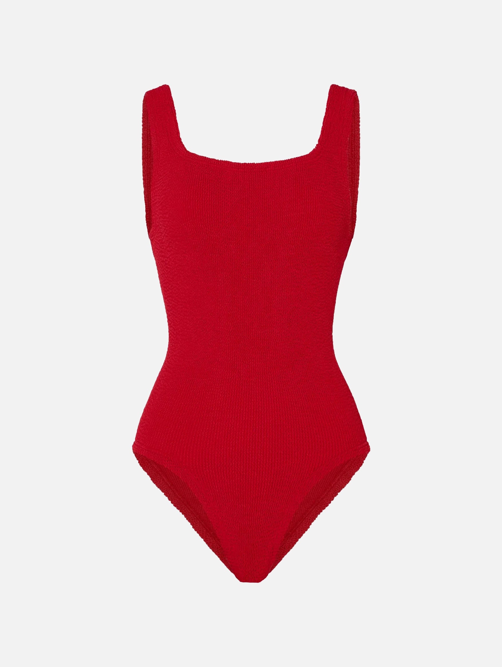 Coverage Square Neck Swimsuit in Red