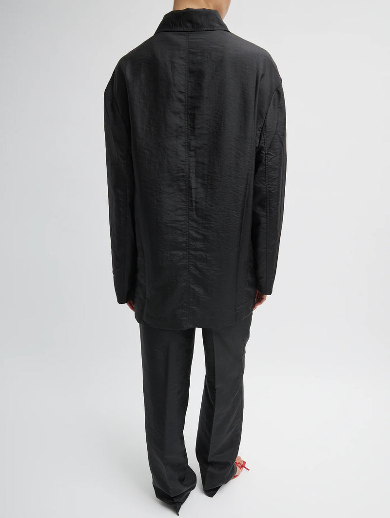Crispy Nylon Liam Blazer in Black