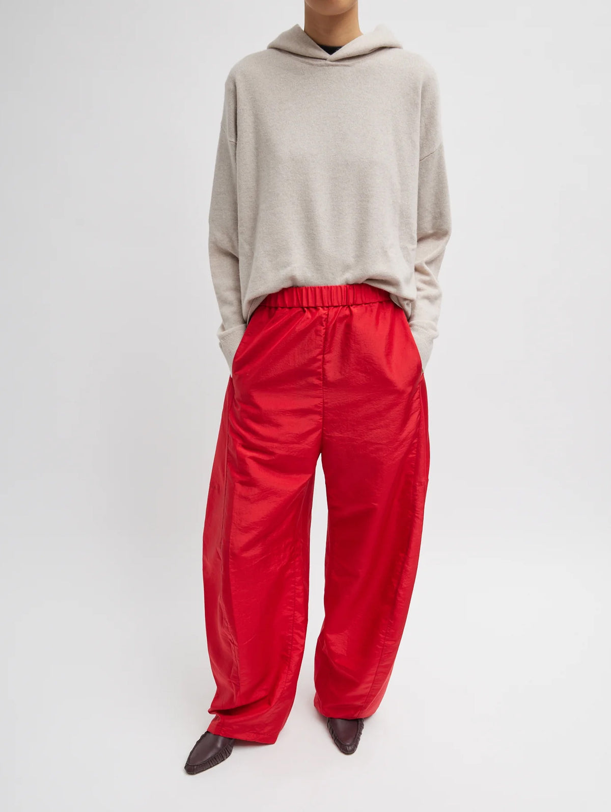 Crispy Nylon Regular Winslow Pant in Red