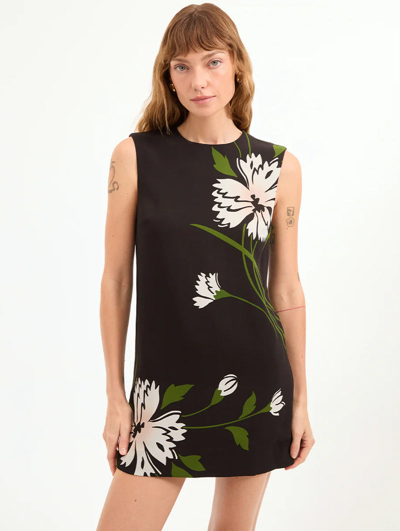 Cromwell Shift Dress in Black Floral
