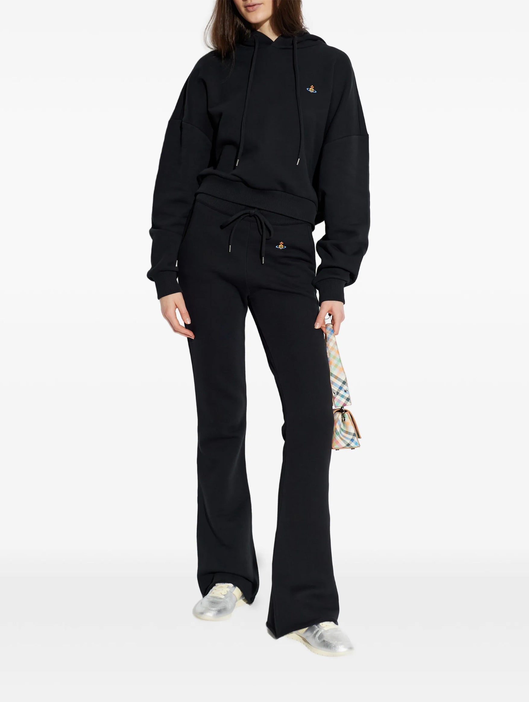 Cropped Box Hoodie in Black
