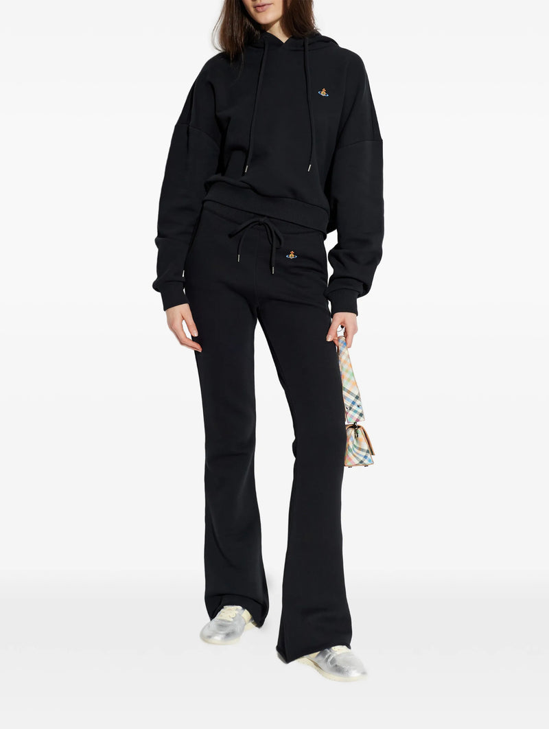 Cropped Box Hoodie in Black