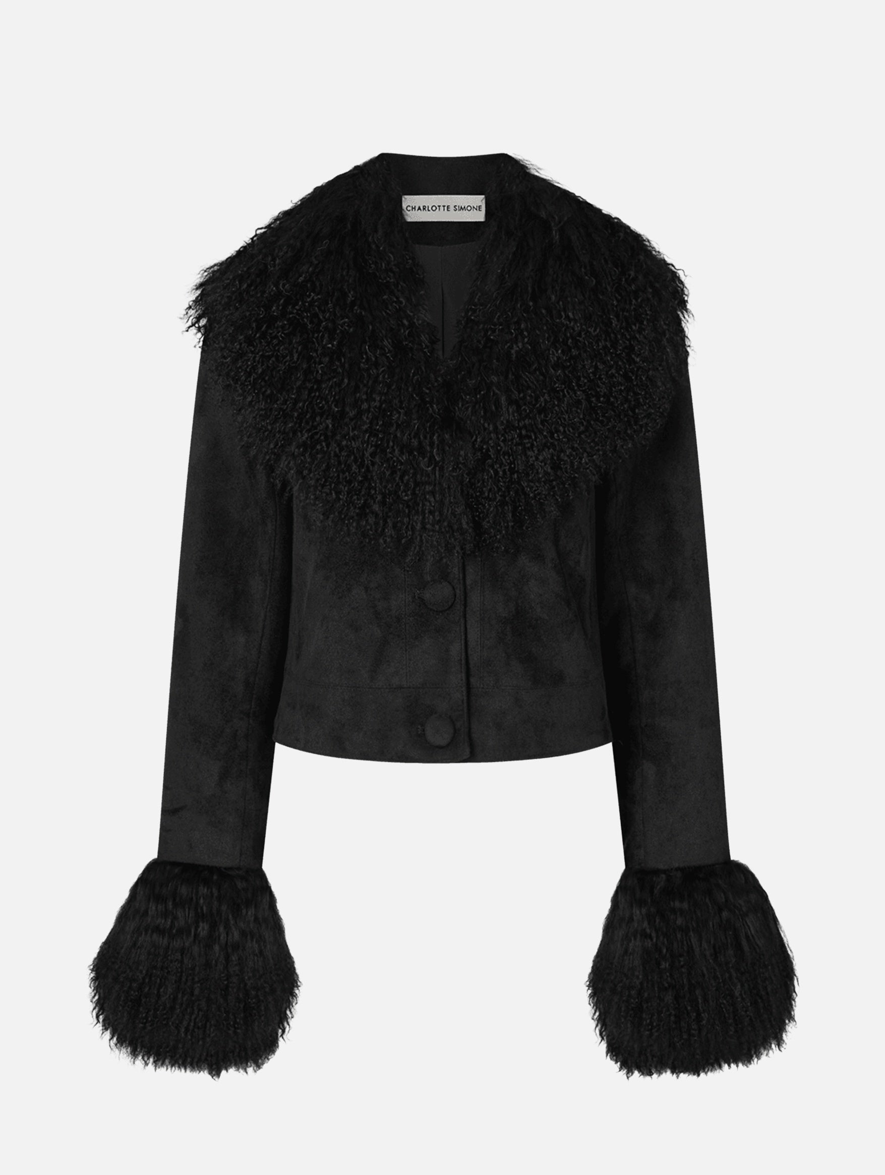 Cropped Penny Jacket in Black