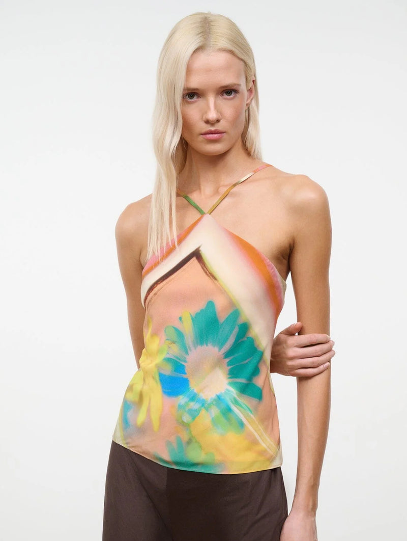 Cubism Top in Superbloom Scarf