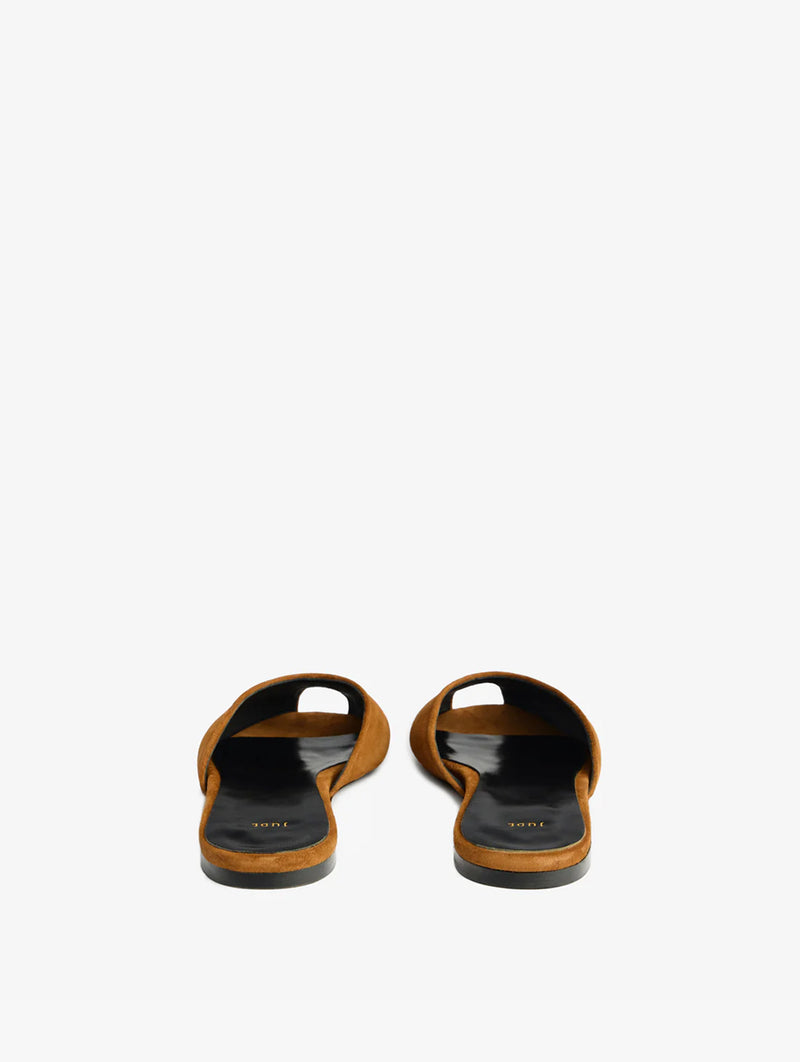 Date Flat in Tan Nubuck Leather