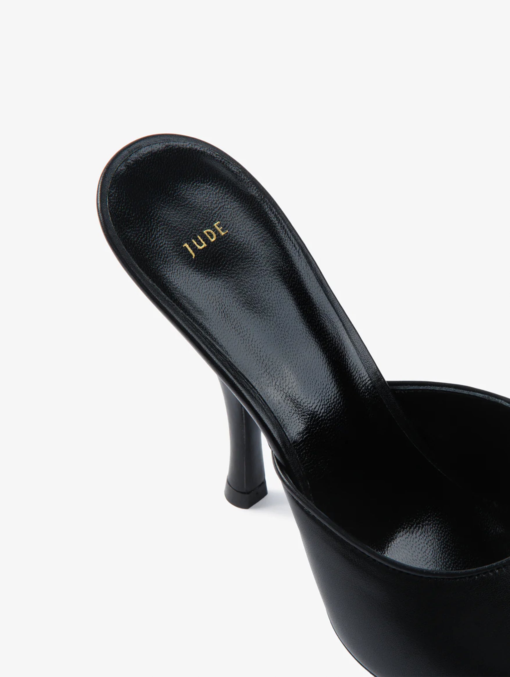 Date Mule in Black Leather