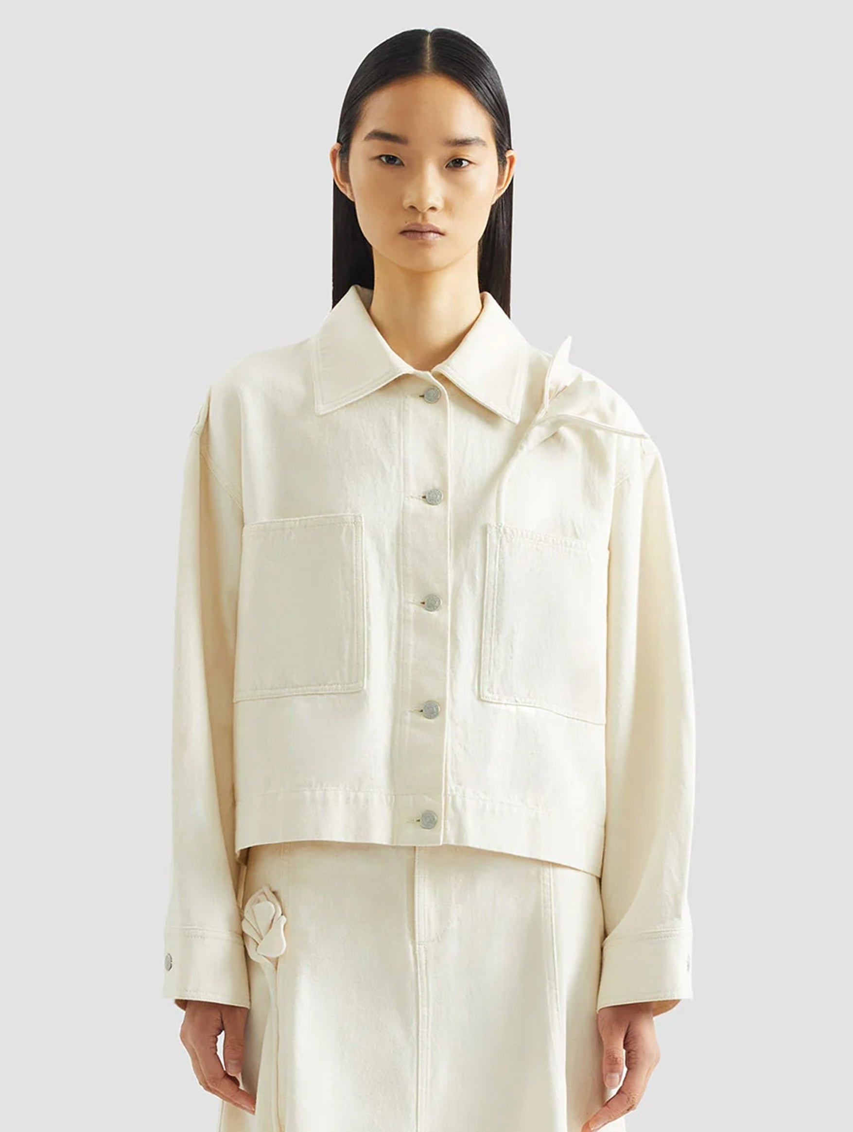 Denim Jacket in Ecru