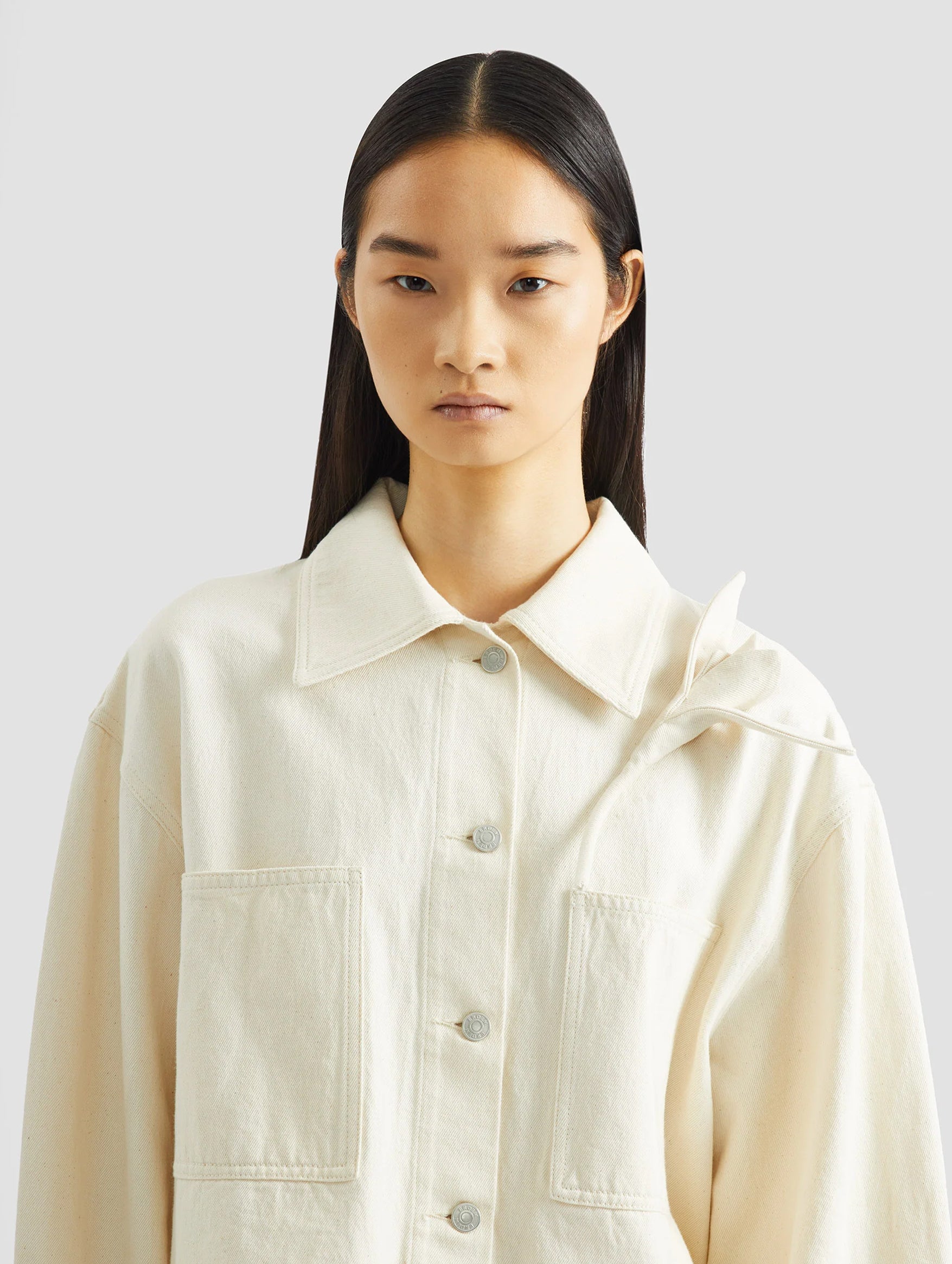 Denim Jacket in Ecru