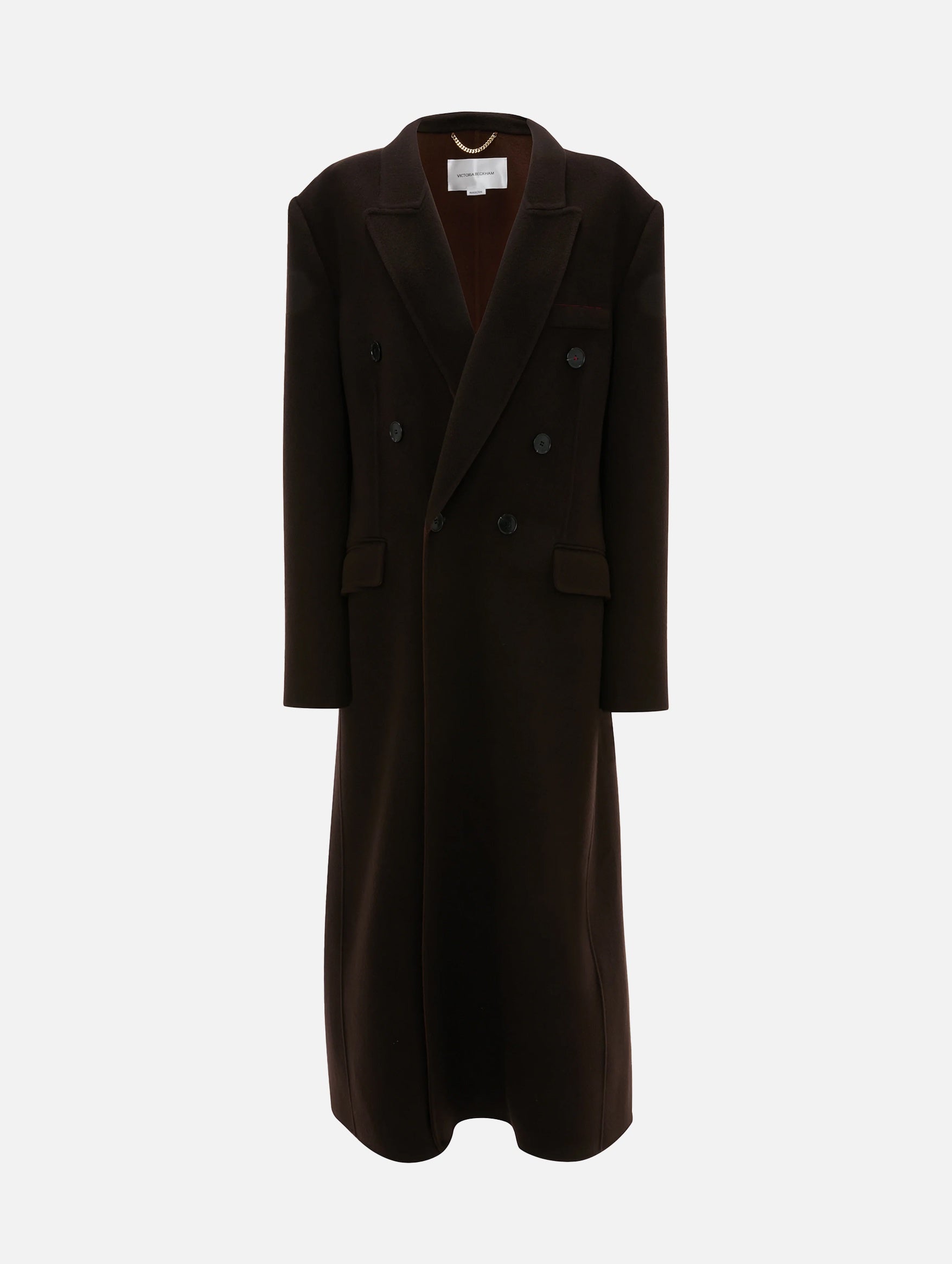 Double Faced Overcoat in Dark Chocolate and Coco