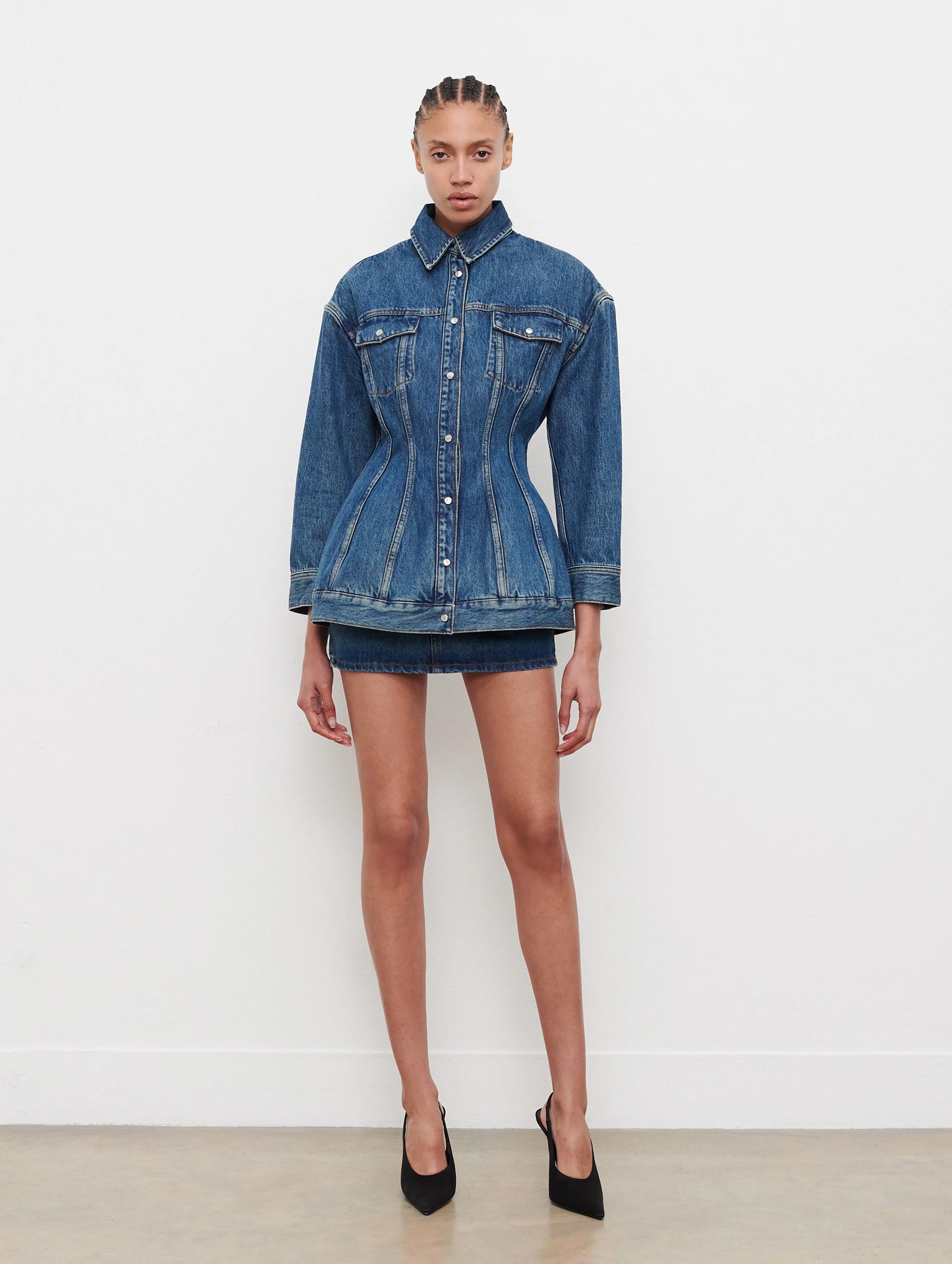 Denim Contour Jacket in Indigo