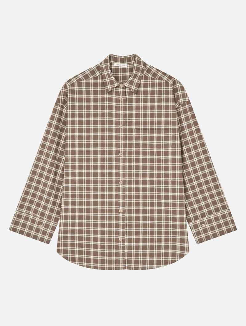 Derris Flannel Shirt in Fosil